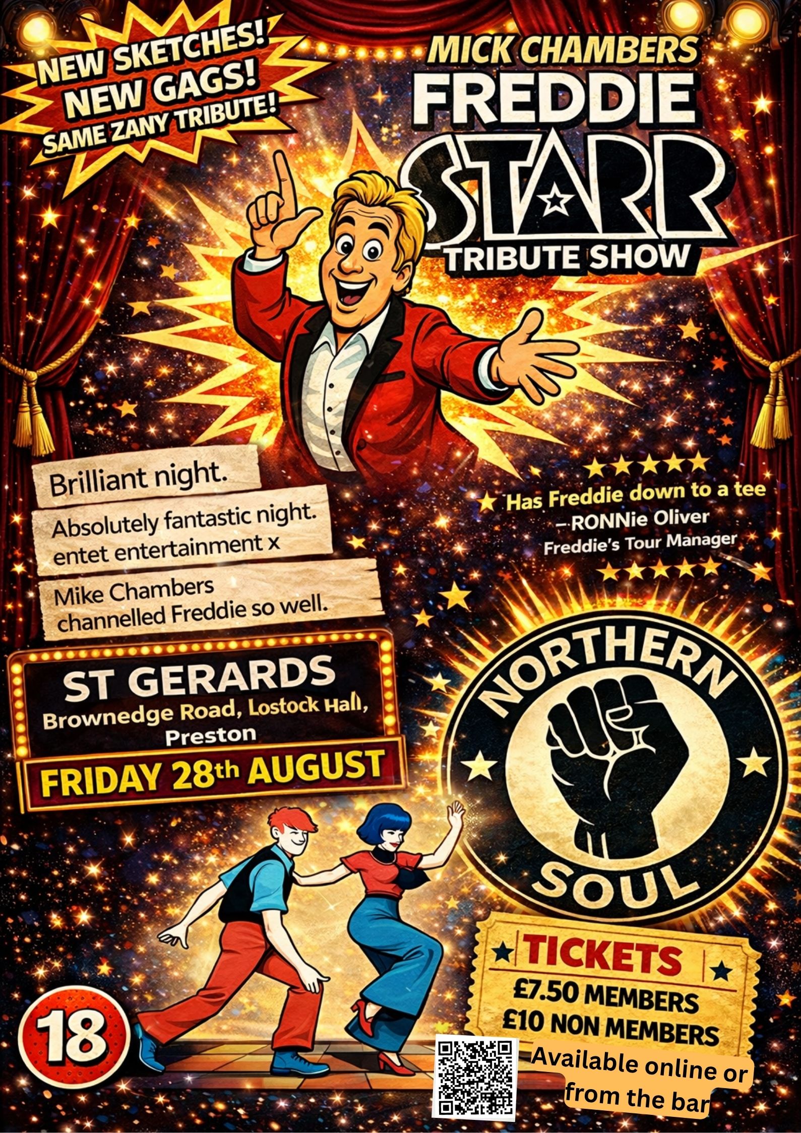 The BarSteward Presents Mick Chambers as Freddie Starr and Music from The Northern Soul Show