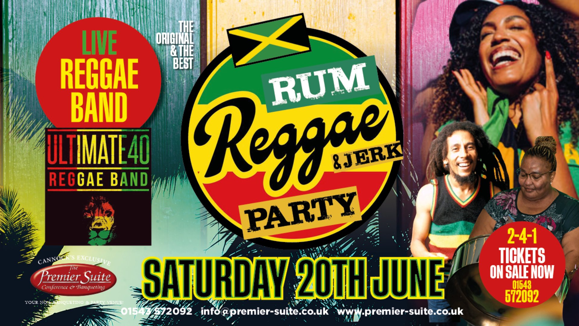 🌴 Rum, Reggae & Jerk Party at The Premier Suite, Cannock