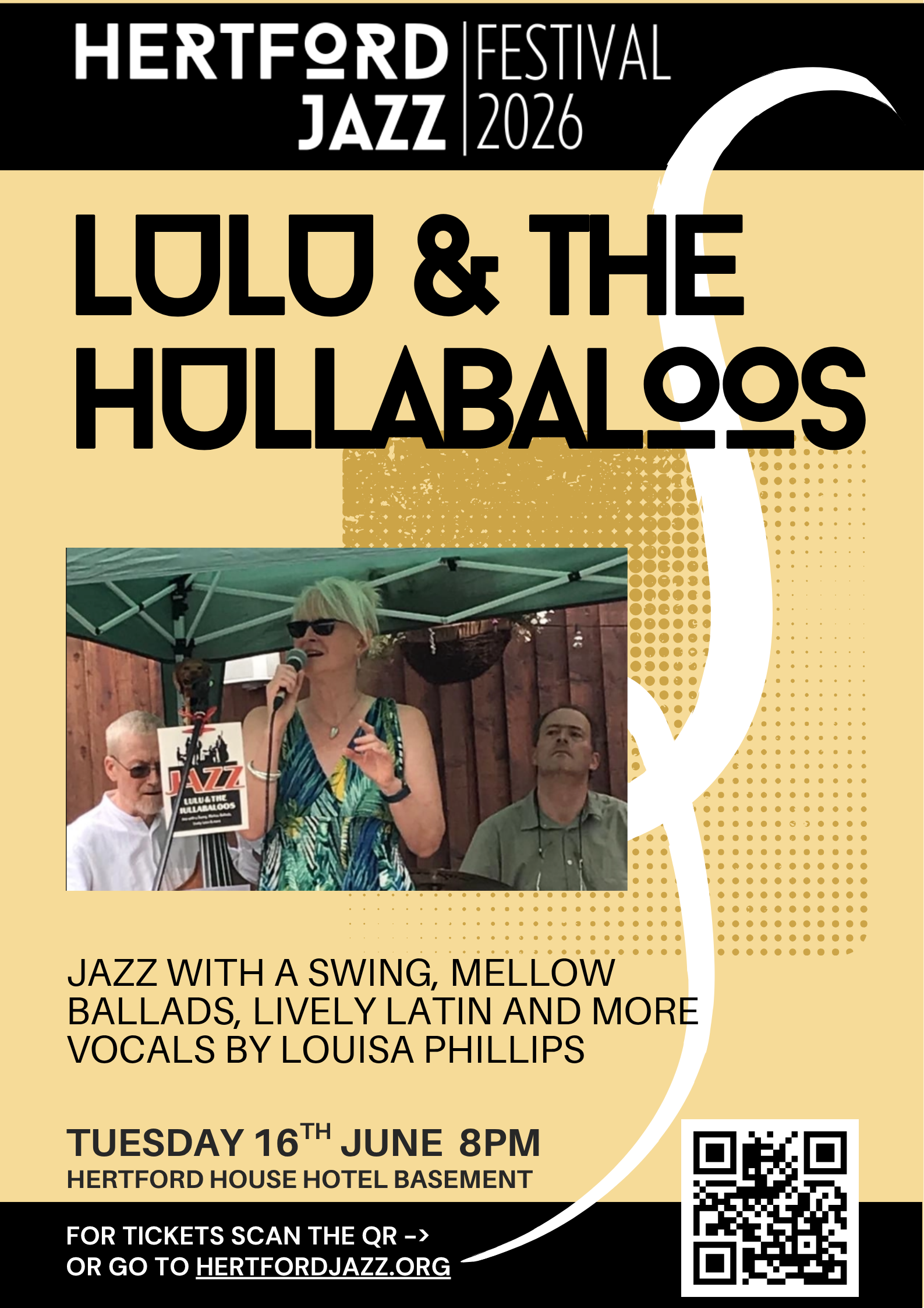 LULU AND THE HULLABALOOS at the Hertford Jazz Festival