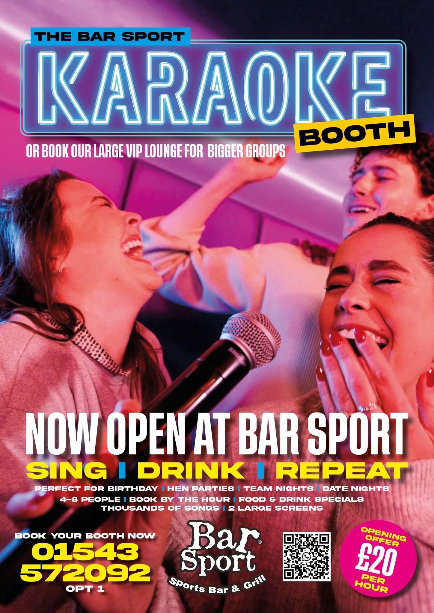 Karaoke Booth, Bar Sport Cannock