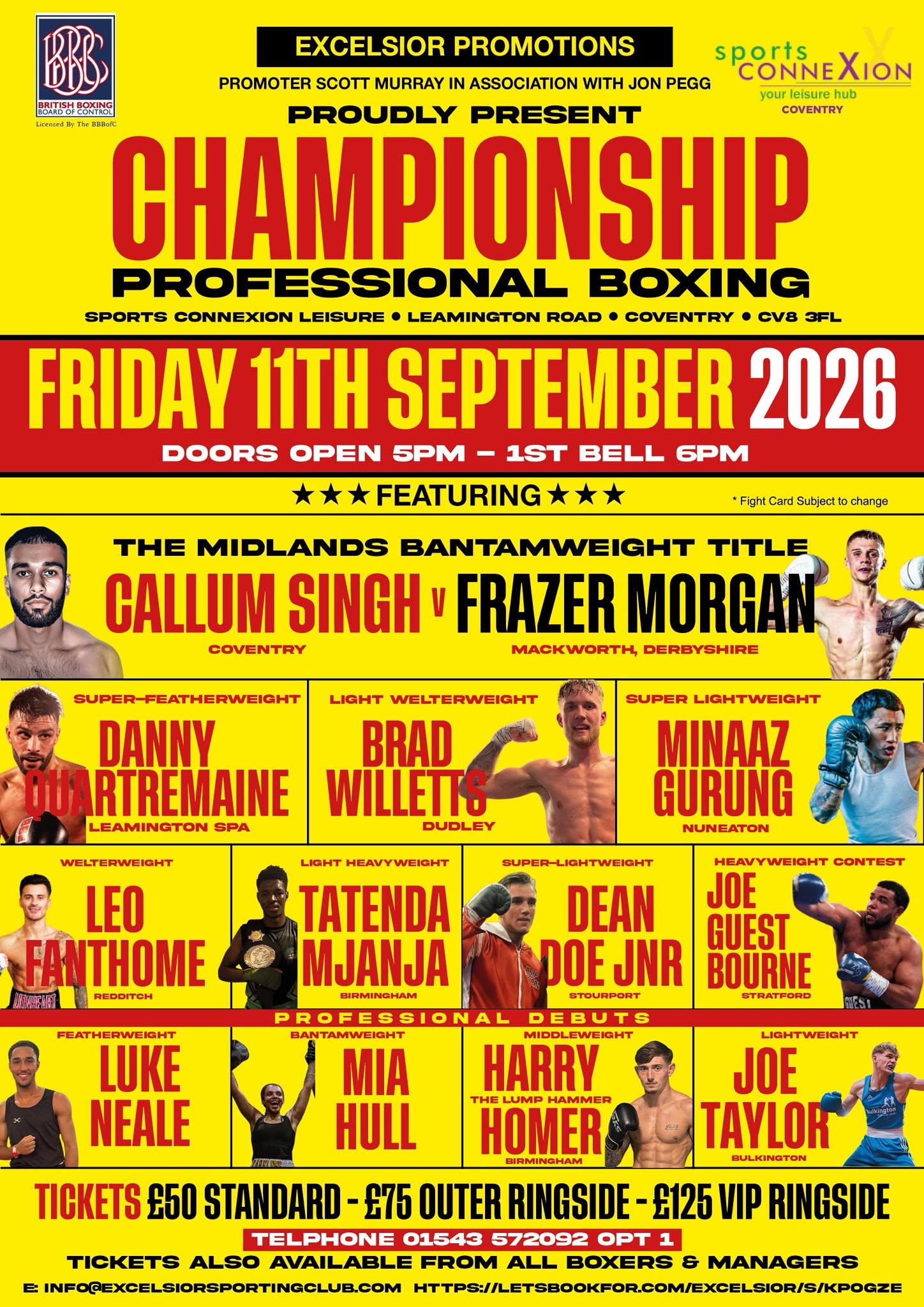 International Championship Professional Boxing at Coventry Sports Connexion Centre