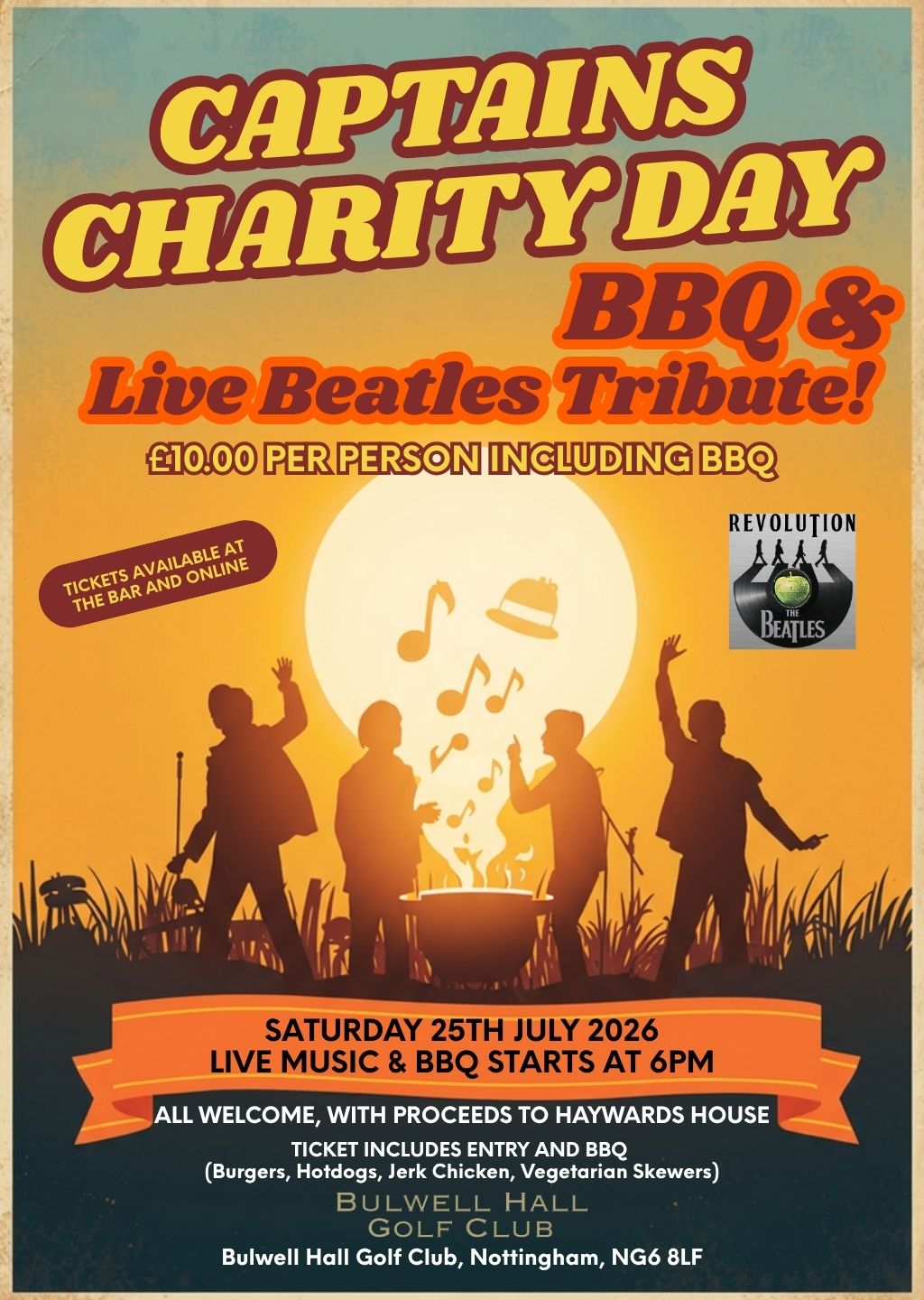Captains Charity Day BBQ & Live Beatles Tribute