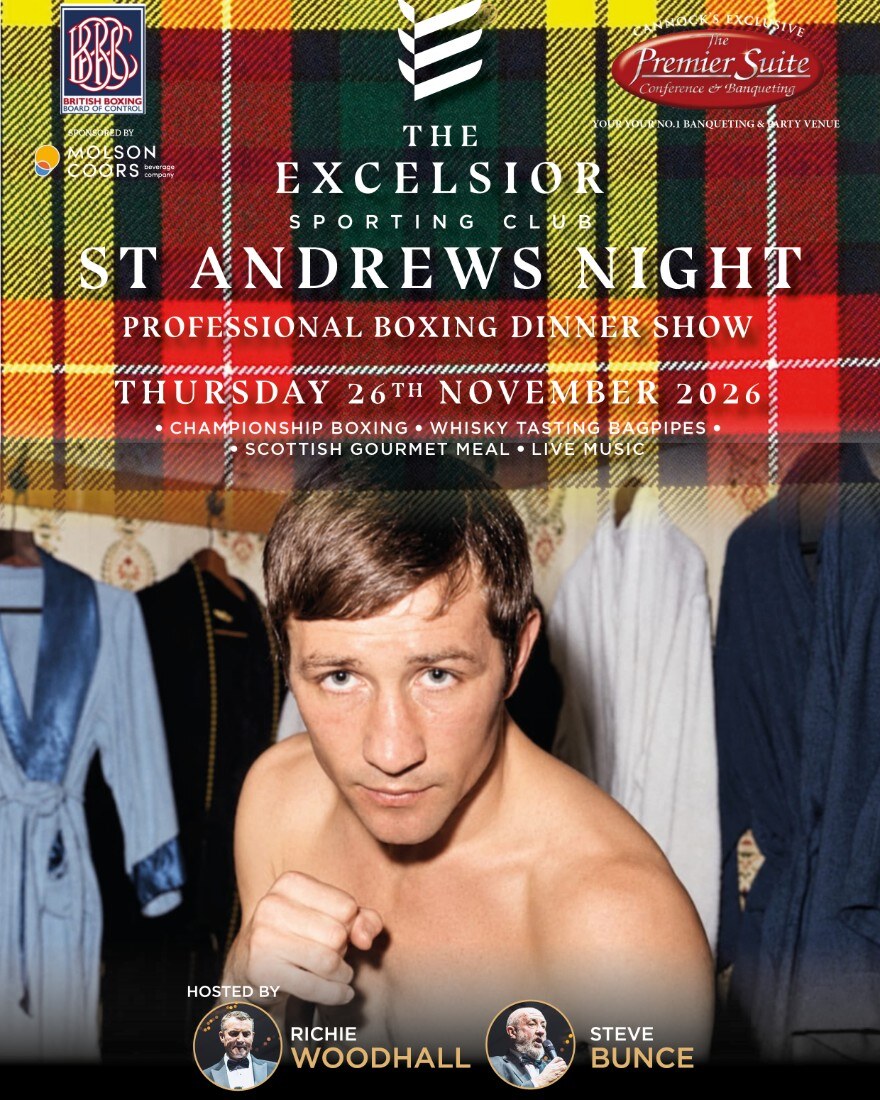 The Excelsior Sporting Club annual St Andrews Night Professional Boxing Dinner Show