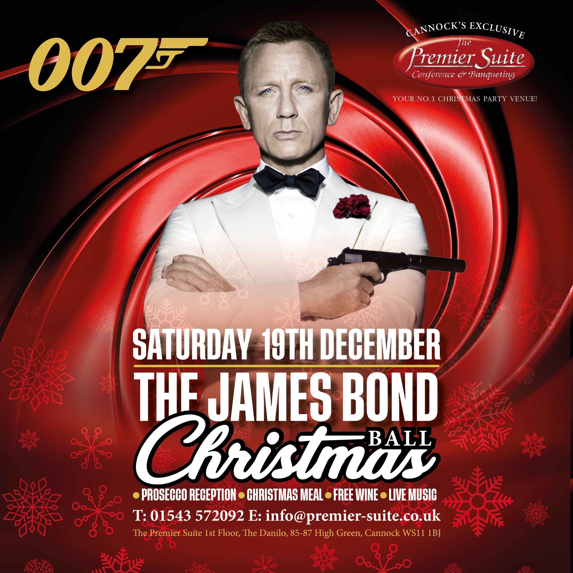 ✨ James Bond 007 Christmas Ball at The Premier Suite, Cannock